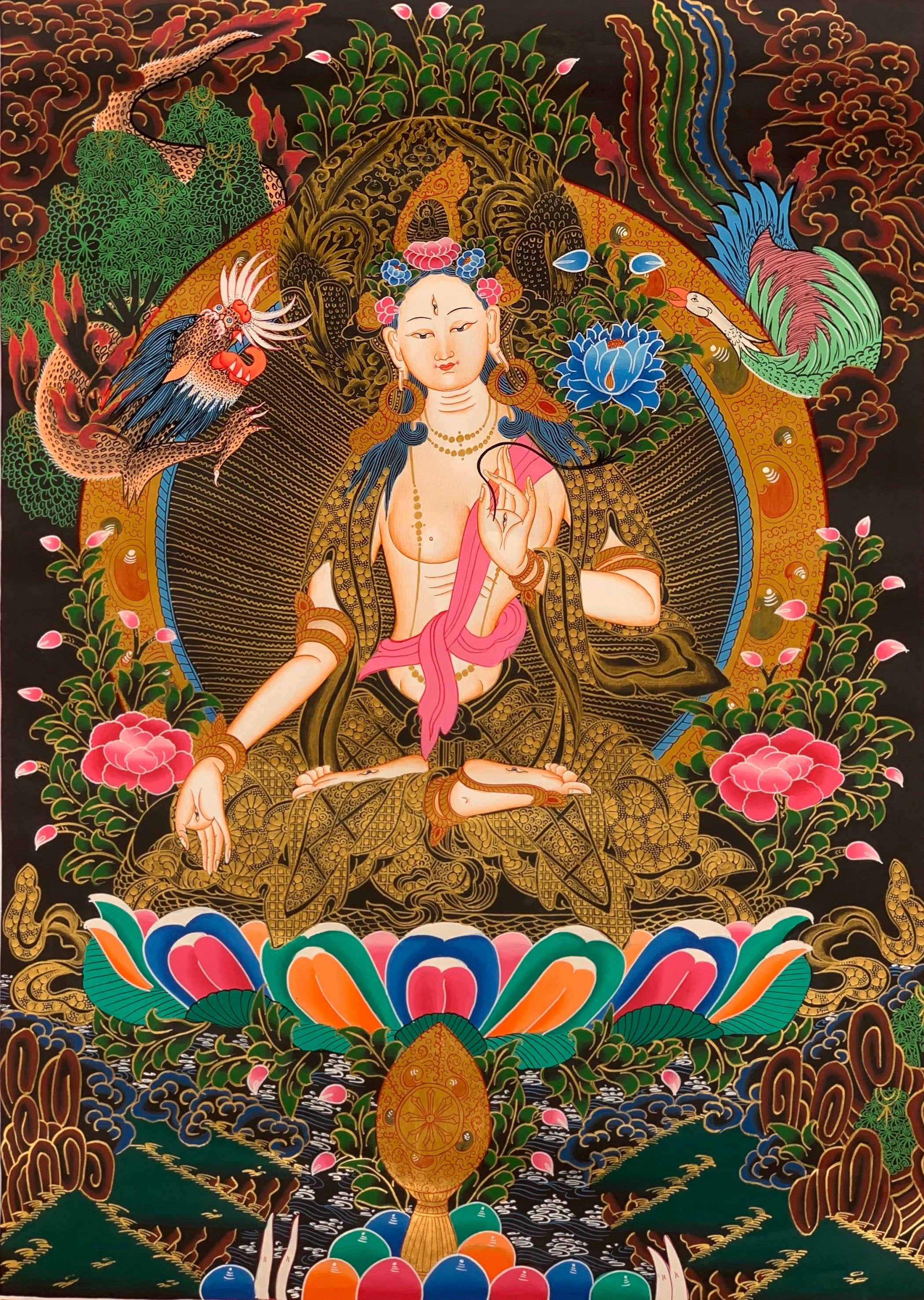 About White Tara Thangka Painting Thangka Painting Buddhist Art | My ...