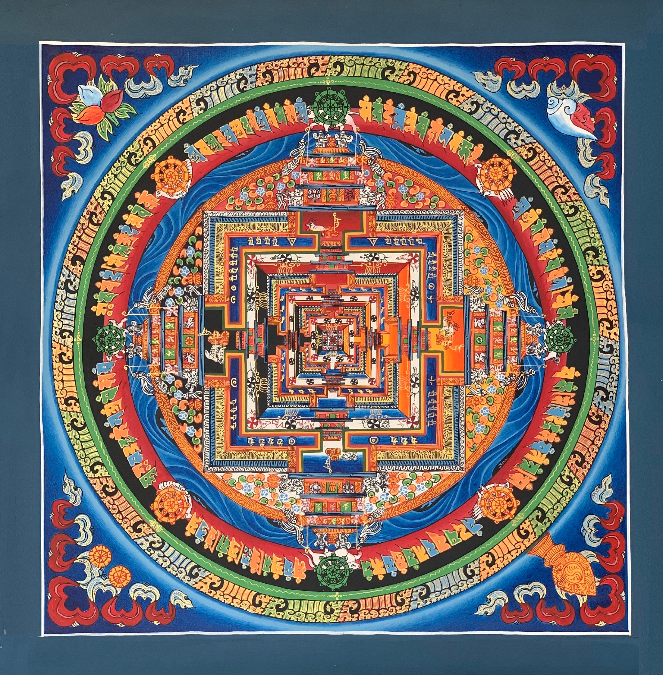 Hand painted Wheel of life, Bhavachakra Mandala, Buddha Life, Thangka ...